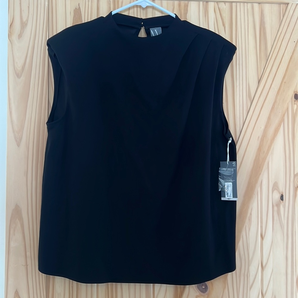 NWT Worthington Black Mock Neck Shell XL